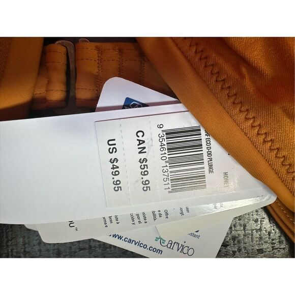 RIP CURL Women’s Surf Bikini Top, Sz M, DD Honey Yellow V-neck - Picture 3 of 7